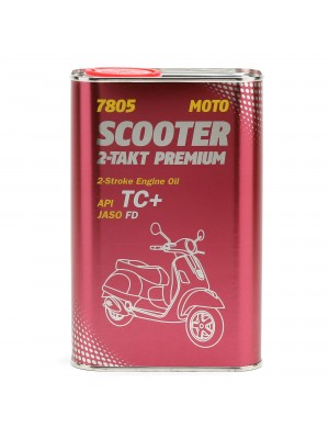 MANNOL 7805 Scooter 2-Takt Premium vollsynthetisches Motorrad Motoröl 1l